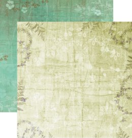 Papier scrapbooking leśne  odcienie zieleni z kolekcji Jagodowy Zagajnik