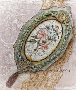 Frame decorated with Decoupage Rice Paper Vintage Mood ST0033 Studio75