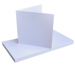 Bazy do Kartek i Zaproszeń 15x15 cm Białe Bazy kartkowe 10 sztuk