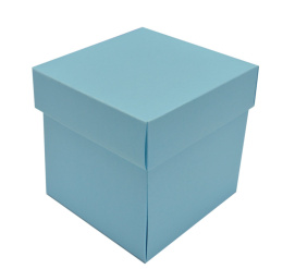 Pudełko exploding box z kieszonkami w kolorze błękitnym
