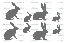 Zestaw króliczków wielkanocnych - tekturka z beermaty