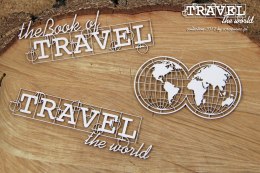 Wycinanka tekturowa - Travel the world -Glob napisy po angielsku