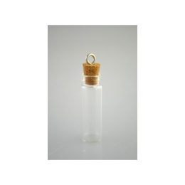 Buteleczka szklana z zawieszką, 1x3,5 cm