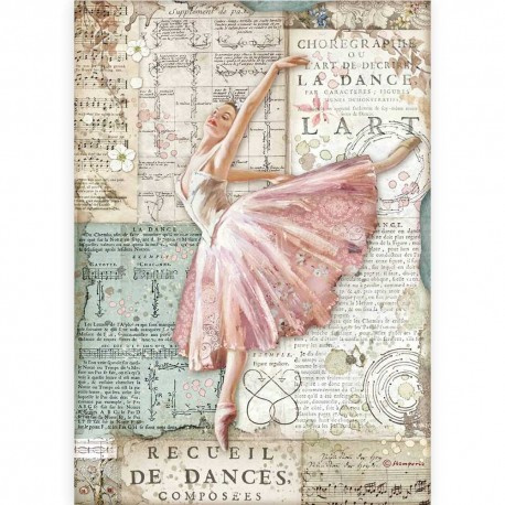 Papier decoupage - baletnica- Passion- Stamperia