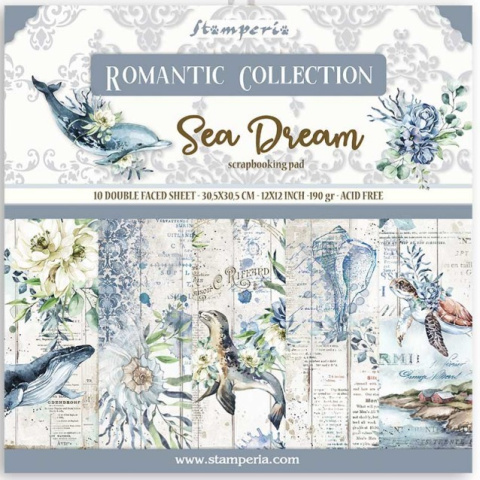 Papiery do scrapbookingu kolekcja Sea Dream Stamperia