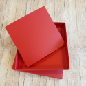 BAZA do Kartek i Pudełko na Kartkę Czerwone 16X16 cm Eco Scrapbooking