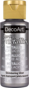 Farba metaliczna Dazzling srebrna - Deco Art