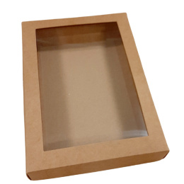 Pudełko z okienkiem A5 na kartkę, upominek, prezent ekologiczne 22x15,5 x3,5 cm