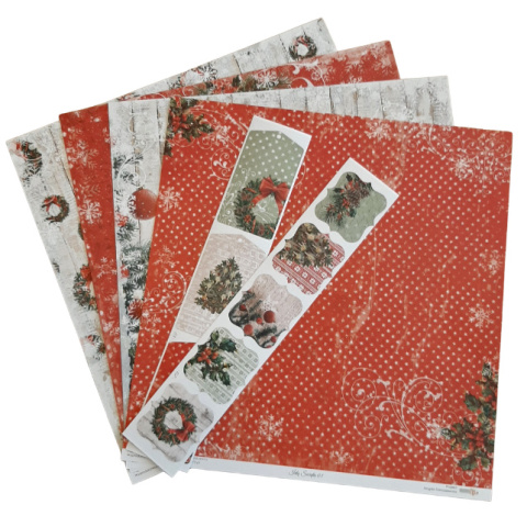 Zestaw papierów scrapbooking Boże Narodzenie - Idą Święta 12x12