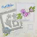 Wykrojnik do papieru ramka kwadratowa, kwiatki, gałązka Craft Passion