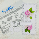 Wykrojnik do papieru ramka podłużna, kwiaty, listki Craft Passion