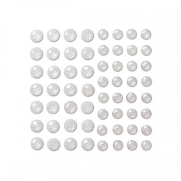 Kryształki samoprzylepne do zdobienia 60 szt. perłowe białe