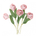 Kwiatki z pianki kwiaty 3d róże 5 szt
