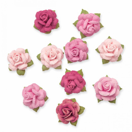 Kwiatki Papierowe 3d odcienie rózu 10 szt