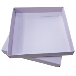 Pudełko na kartkę z okienkiem- 16x16x2,5 cm różowe Eco Scrapbooking