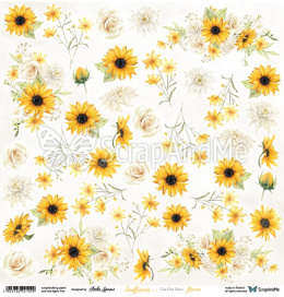 Papier kwiaty słoneczniki do wycinania Sunflowers Scrap and Me