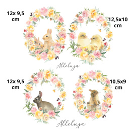 Decoupage Rice Paper Easter Oval Frames with Hares Studio75