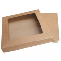 Pudełko z okienkiem na kartkę 15x15 KRAFT 10 szt