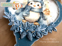 Papier Ryżowy Decoupage Boże Narodzenie ZIMA Pingwiny NiedźwiedzieStudio75