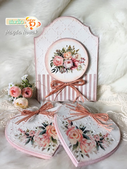 Decoupage Rice Paper Pink Flowers Roses Studio75