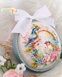 Decoupage Rice Paper Easter Spring Wreath with Birds and Eggs Studio75