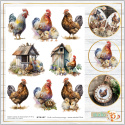 Decoupage Rice Paper Easter Hens Roosters Chicken Farmlife Studio75