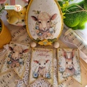 Papier Ryżowy Decoupage Wielkanoc Owce Króliki Wianki ST0155