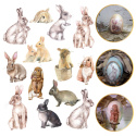 Decoupage Rice Paper Rabbits Hares Easter Studio75