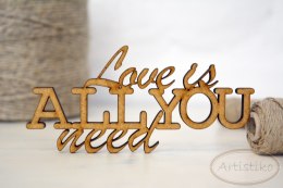 Love is all you need - napis
