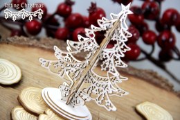 Tatting Christmas - 3D christmas tree - choinka 3D do pudełka eksplodującego