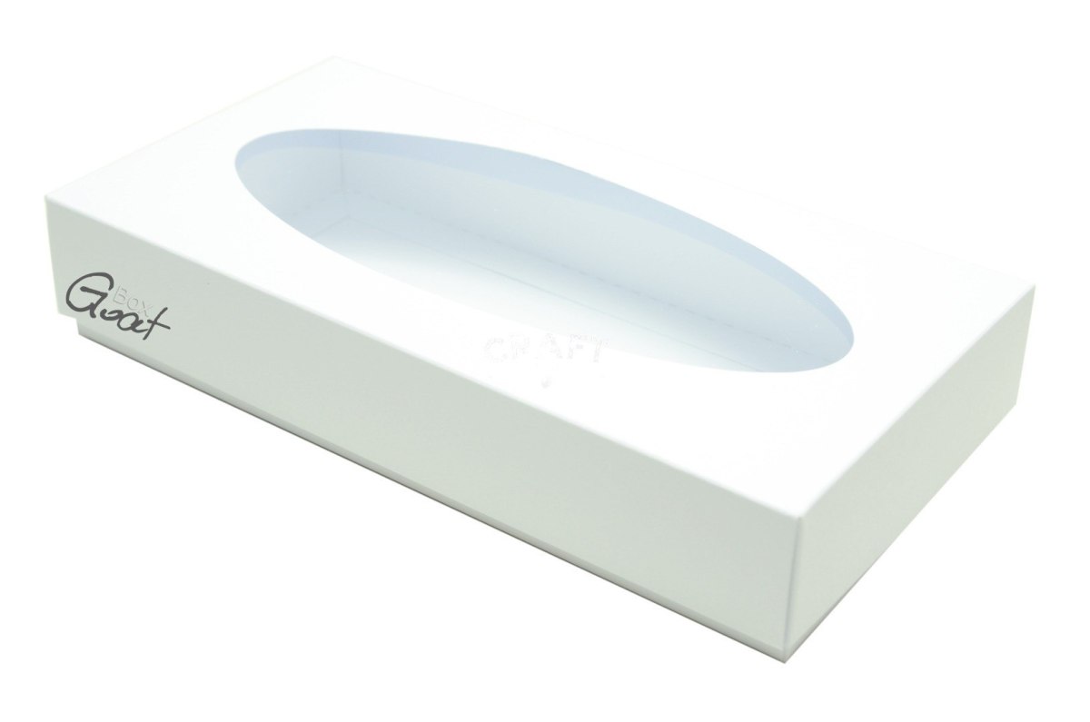 Pudełko DL z okienkiem owalnym  - białe marki Goatbox