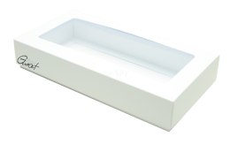 Pudełko DL białe z prostokątnym okienkiem - 22x11x4cm - GoatBox