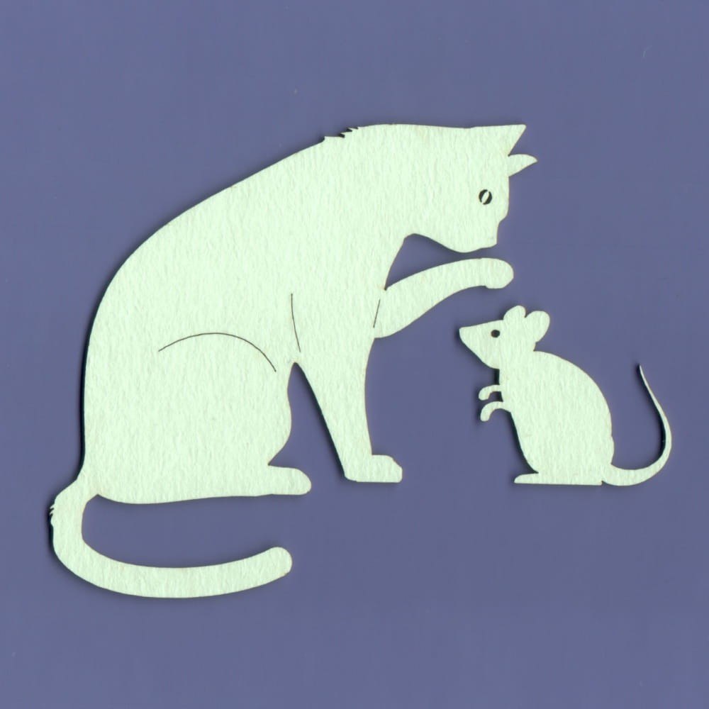 Wycinanka tekturowa - Kot i mysz - Crafty Moly