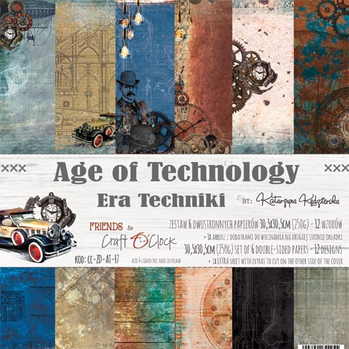 Age of technology- zestaw papierów 30,5x30,5cm