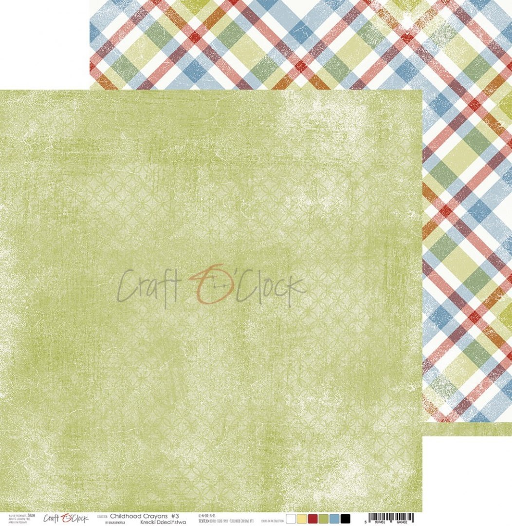 CHILDHOOD CRAYONS - zestaw papierów 30,5x30,5cm