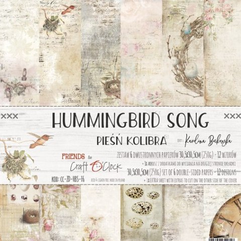 HUMMINGBIRD SONG - zestaw papierów 30,5x30,5cm