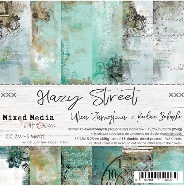 Hazy Street - zestaw papierów 15,25x15,25cm