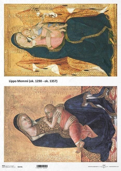 Papier ryżowy A3 - obrazy religijne, Madonna z dzieciątkiem