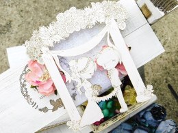 Tekturka - Wedding Day - Brama kwiatowa z parą