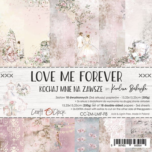 Love Me Forever 6x6 zestaw papierów