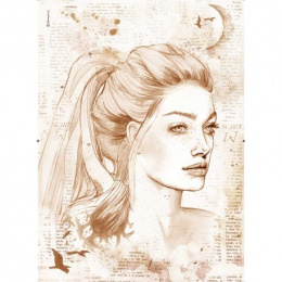 Papier ryżowy A3 - portret kobiety - Stamperia
