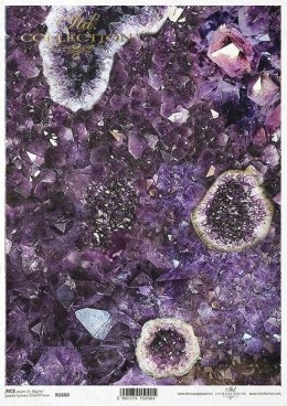 Papier ryżowy -Szlachetne kamienie, tło, tapeta, fioletowe tło, Ametyst