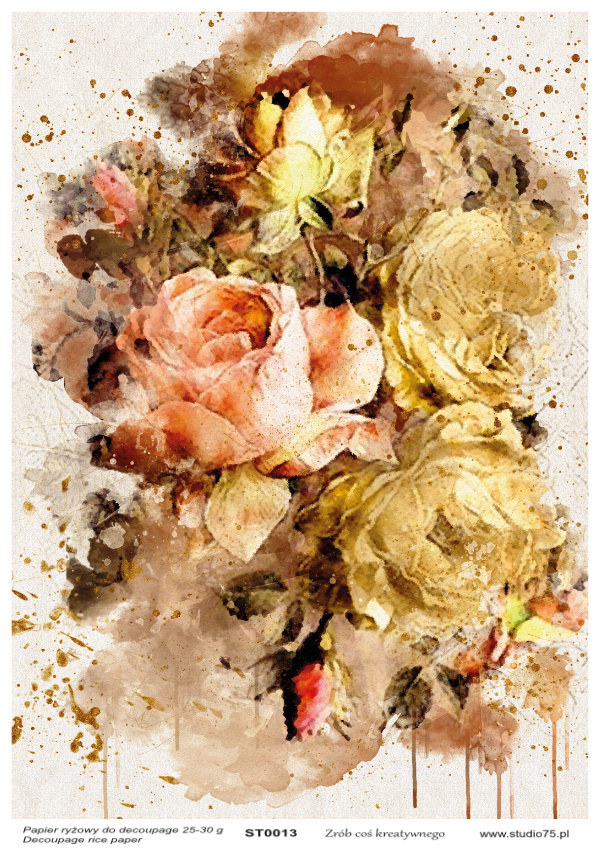 Decoupage Rice Paper - vintage flowers 04- Studio75