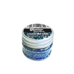 Tłuczone szkło - Sparkles Glamour - kamyczki - niebieskie - Stamperia
