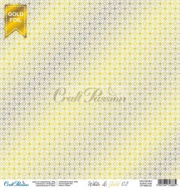White & Gold 02 - papier premium 30,5x30,5cm