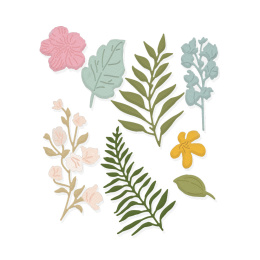 Zestaw wykrojników do papieru - kwiaty , liście, gałązki- Dp Craft